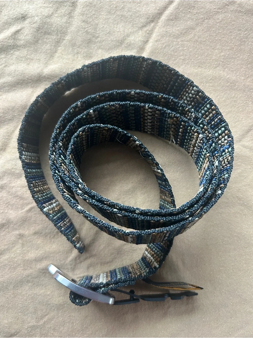 Cabela's Men's Woven Olive Green Multi Belt with Metal Quick-Release Buckle